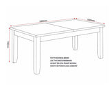 WINDSOR LARGE EXTENDING DINING TABLE - IVORY/OAK