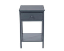 Shaker 1 Drawer Petite Bedside Cabinet-Midnight Blue
