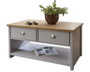 Lachlan 2 Drawer Coffee Table-Grey