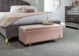 Melta Ottoman Storage Bench- Pink