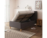 Ashbrook Single Ottoman-Dark Grey