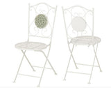 FERNE PATIO DINING SET - WHITE/GREEN LEAF