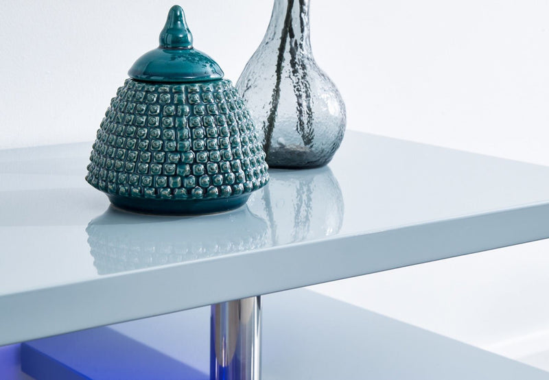 Arctic High Gloss LED Coffee Table-Grey