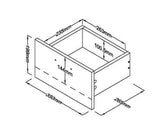 Luna 2 Drawer Compact Bedside Cabinet