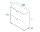Lido 2 door shoe cabinet