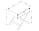 Cross Leg 1 Drawer Bedside Cabinet-White