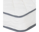 YASMIN 4'6" ROLL UP MATTRESS 18CM (BONNEL SPRING) - WHITE