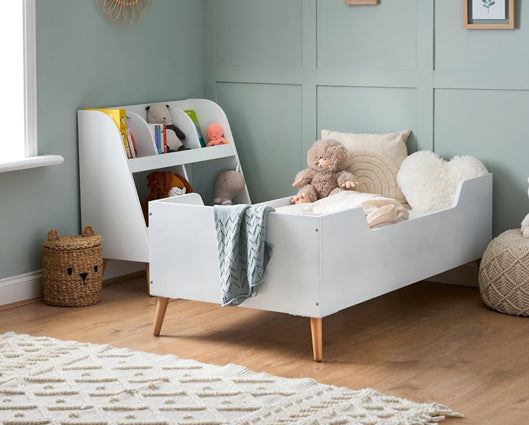 Maya Toddler Bed - White with Natural
