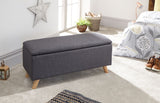 Scorento Ottoman Storage Unit-Charcoal Grey