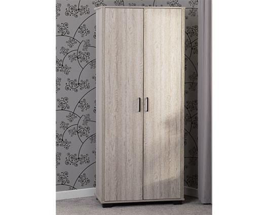 OLIVER 2 DOOR WARDROBE - LIGHT OAK EFFECT
