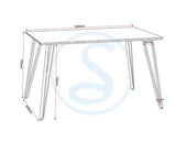 MARLOW & SHELDON DINING SET (X4 CHAIRS) - WHITE MARBLE/GREY BOUCLE FABRIC