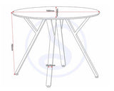 ATHENS ROUND & LUKAS DINING SET (X4 CHAIRS) - CONCRETE/EMERALD GREEN VELVET