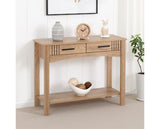 TESSA 2 DRAWER CONSOLE TABLE - NATURAL OAK EFFECT