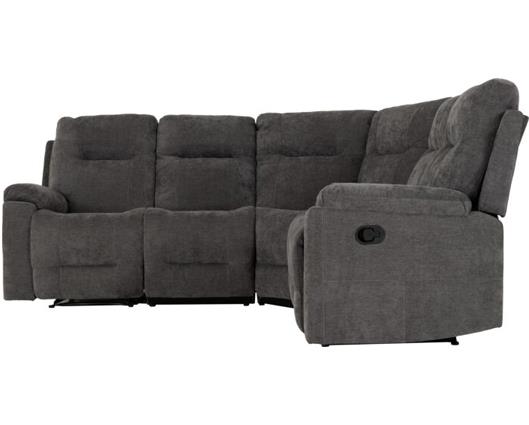 Guildford Corner Recliner Sofa - Grey Fabric