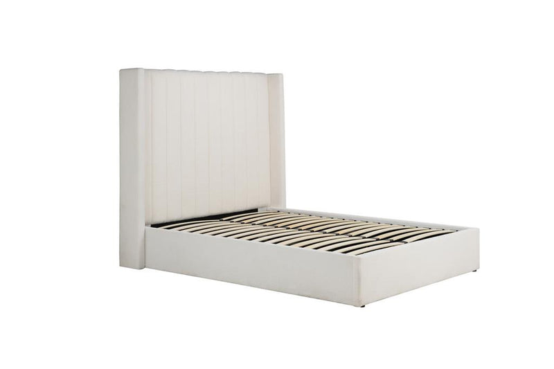 Maisey Ottoman Bed White Boucle - Double