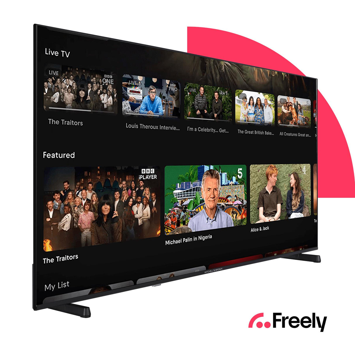 Mitchell & Brown 65" HD Smart Tivo-Freely TV