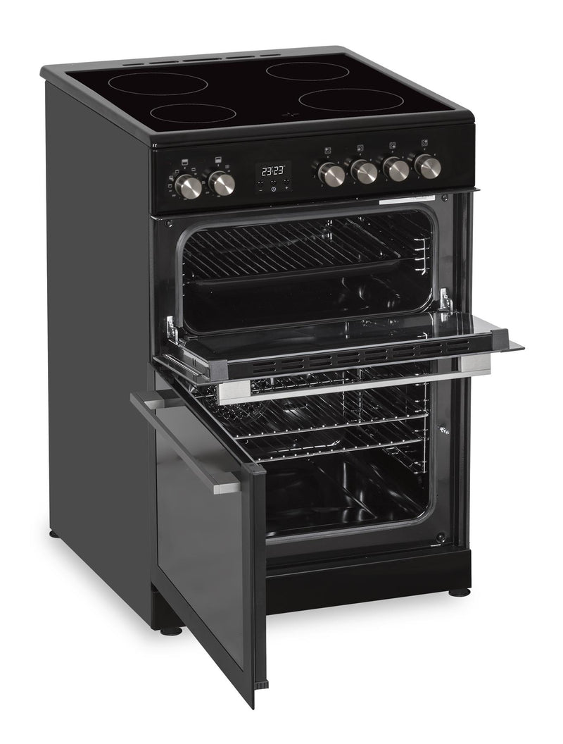 C60CDOBL Creda Black 60cm Ceramic Double