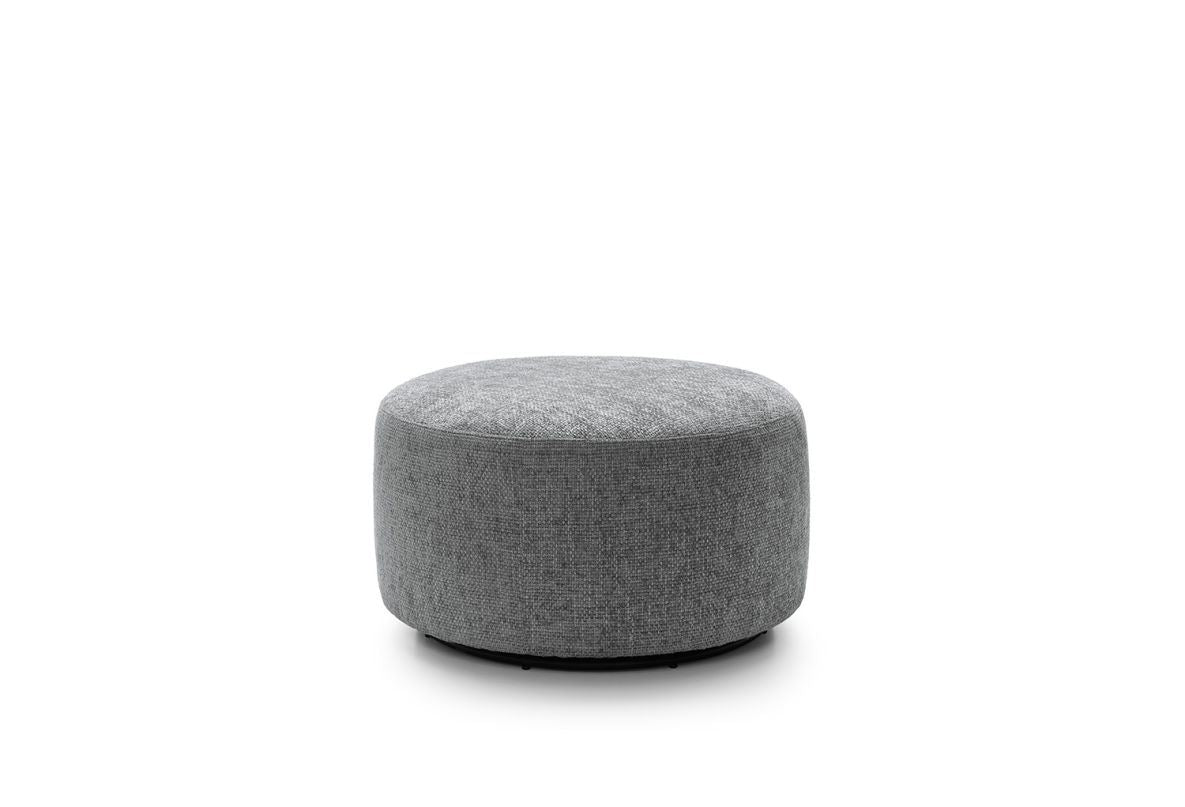 Iris Swivel Footstool - Steel Grey