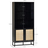 Petra Tall Bookcase - Black