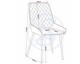 HAMILTON & AVERY MEDIUM DINING SET (X4 CHAIRS) - MEDIUM OAK EFFECT/GREY VELVET