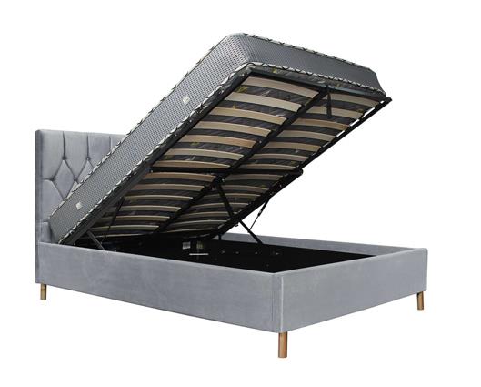 Luxton Double Ottoman Bed-Grey