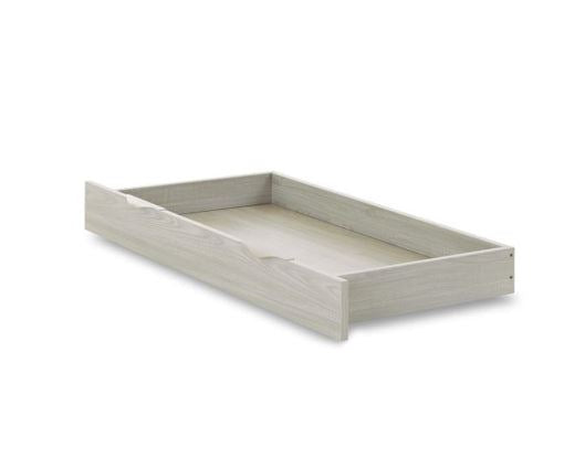 Nika Cot Bed & Under Drawer - Grey Wash & White