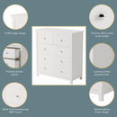 Nairn White 2+3 drawer chest of drawers