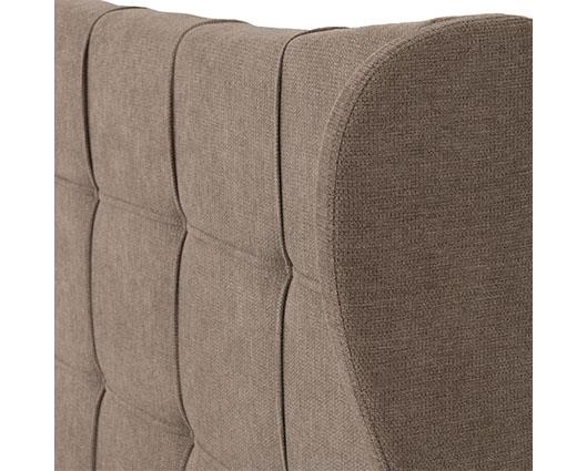 VERONA 4'6" OTTOMAN BED - BROWN FABRIC