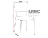 SHELDON DINING CHAIR (X4 PER BOX) - BURNT ORANGE VELVET FABRIC