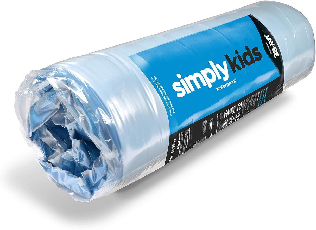 Jay-Be Simply Kids Waterproof Anti-Microbial Foam Free Sprung Mattress-Single