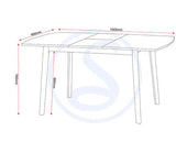 EMERY EXTENDING DINING SET (X4 CHAIRS) - NATURAL OAK EFFECT