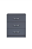 Highbury 3 Drawer Chest - Dark Grey