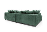 Heidi Left Hand Facing Corner Sofa Plus - Rifle Green