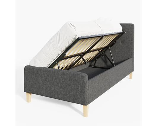 Ashbrook Single Ottoman-Dark Grey