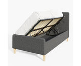 Ashbrook Single Ottoman-Dark Grey