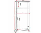 OSLO 2 DOOR WARDROBE - ANTIQUE PINE