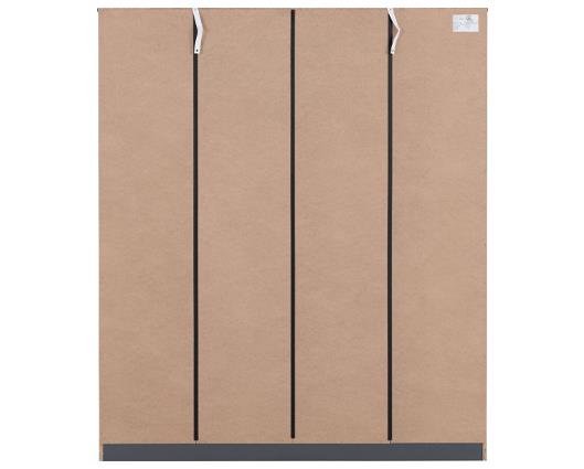 DAKOTA 4 DOOR WARDROBE - DARK GREY