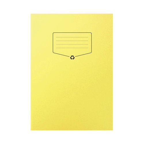 Silvine Recycled Exercise Book Lined with Margin 64 Pages A4 Yellow (Pack of 10) EXRE103