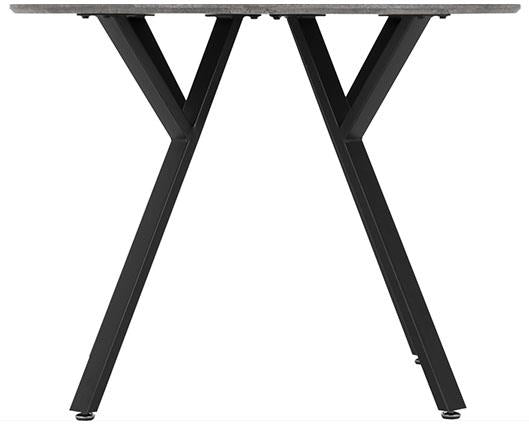 ATHENS ROUND & AVERY DINING SET (X4 CHAIRS) - CONCRETE/EMERALD GREEN VELVET
