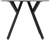 ATHENS ROUND & AVERY DINING SET (X4 CHAIRS) - CONCRETE/EMERALD GREEN VELVET