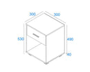 Lido 1 drawer compact bedside cabinet