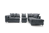 Heidi Right Hand Facing Corner Sofa Plus - Dark Grey