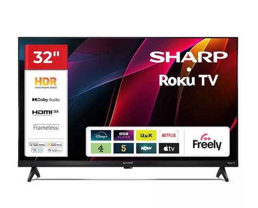 SHARP 1T-C32HD2725KB Roku TV 32" Smart HD Ready HDR LED TV