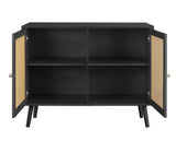 Croxley Rattan 2 Door Sideboard - Black
