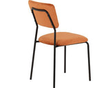 SHELDON DINING CHAIR (X4 PER BOX) - BURNT ORANGE VELVET FABRIC