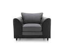 Dan Armchair - Black & Charcoal