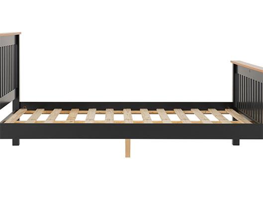 MONACO 5' HIGH END BED - DARK GREY/OAK EFFECT