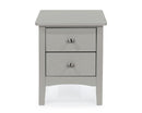 Como 2 Petite Drawer Bedside Cabinet-Light Grey