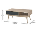 Culton Black & White 1 Drawer Coffee Table