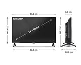 SHARP Roku TV 24" Smart HD Ready HDR LED TV
